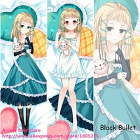 cute japanese anime pillowcase black bullet tina sprout lovely pillow case decorative hugging body