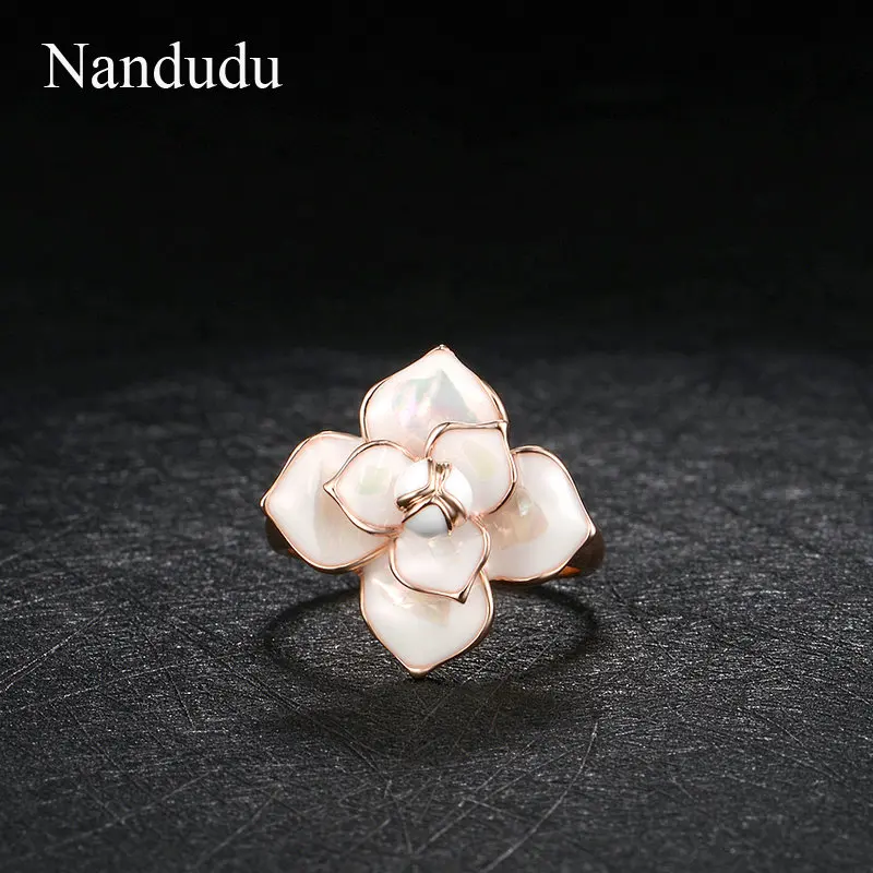 Nandudu Новый Цветущий цветок кольца для женщин Девушка Модные украшения подарок