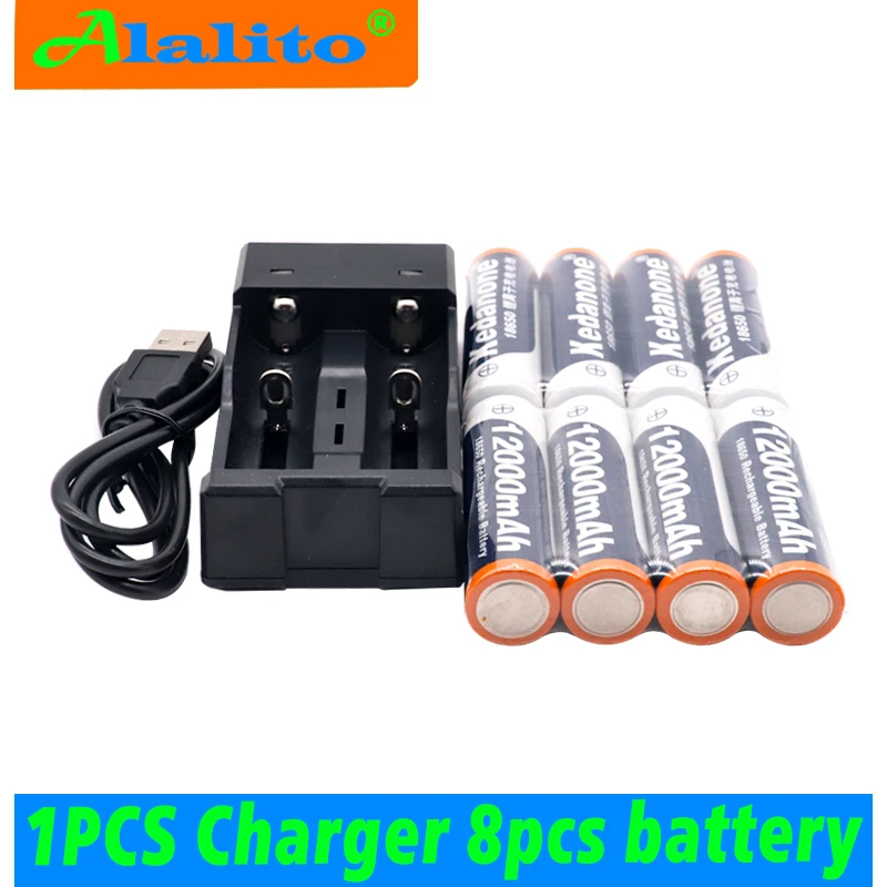 Новая батарея 18650 3 7 V 12000mAh аккумуляторная льва для светодиодной вспышки оптом + USB