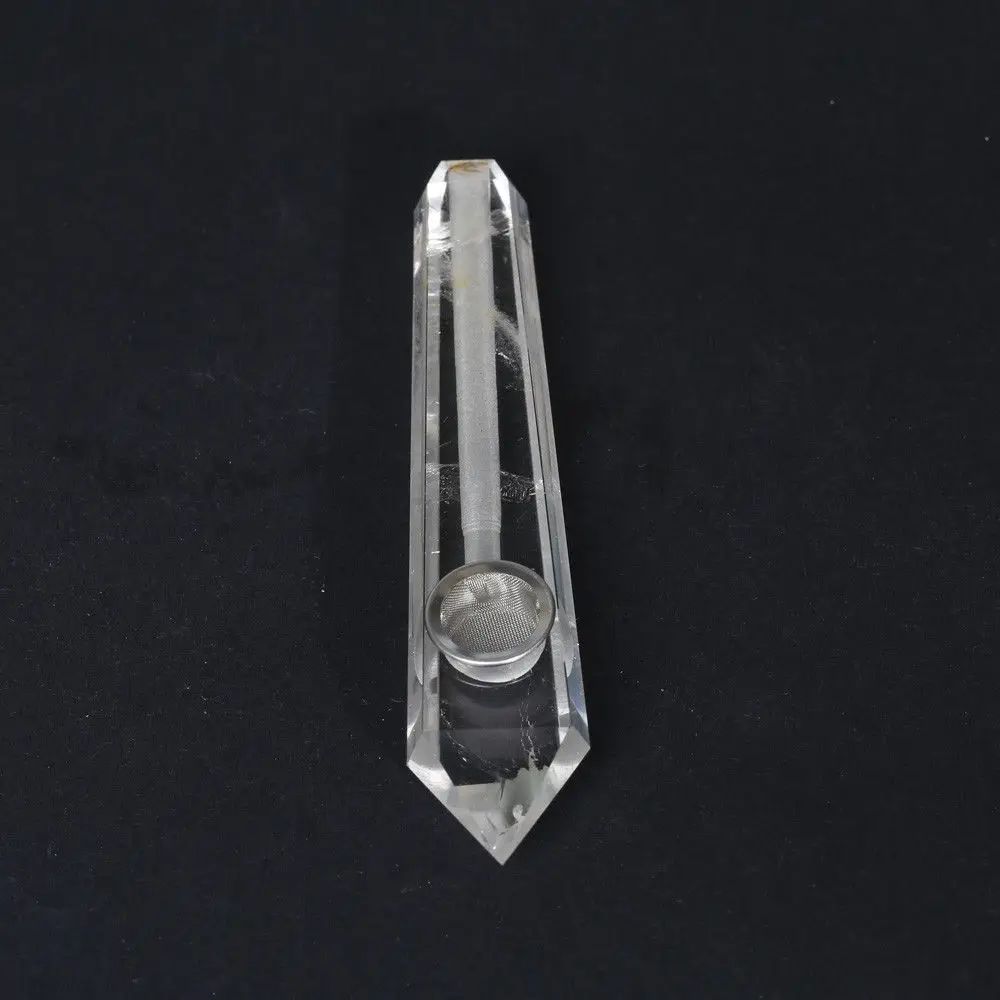 

Nature Clear Quartz Crystal Gemstone Tobacco Wand Cigarettes Smoking Pipe