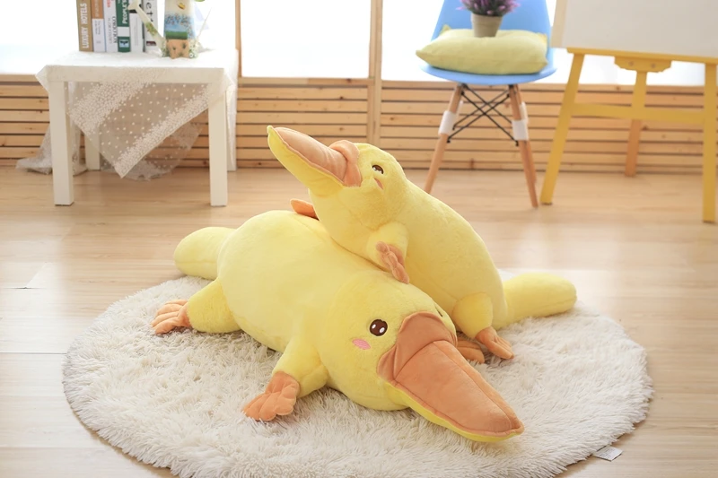 Duckmole Утконос Лежащая плюшевая игрушка желтый мягкая подушка в виде животного, детская одежда для сна кукла-компаньон 50/60/80/100/120 см