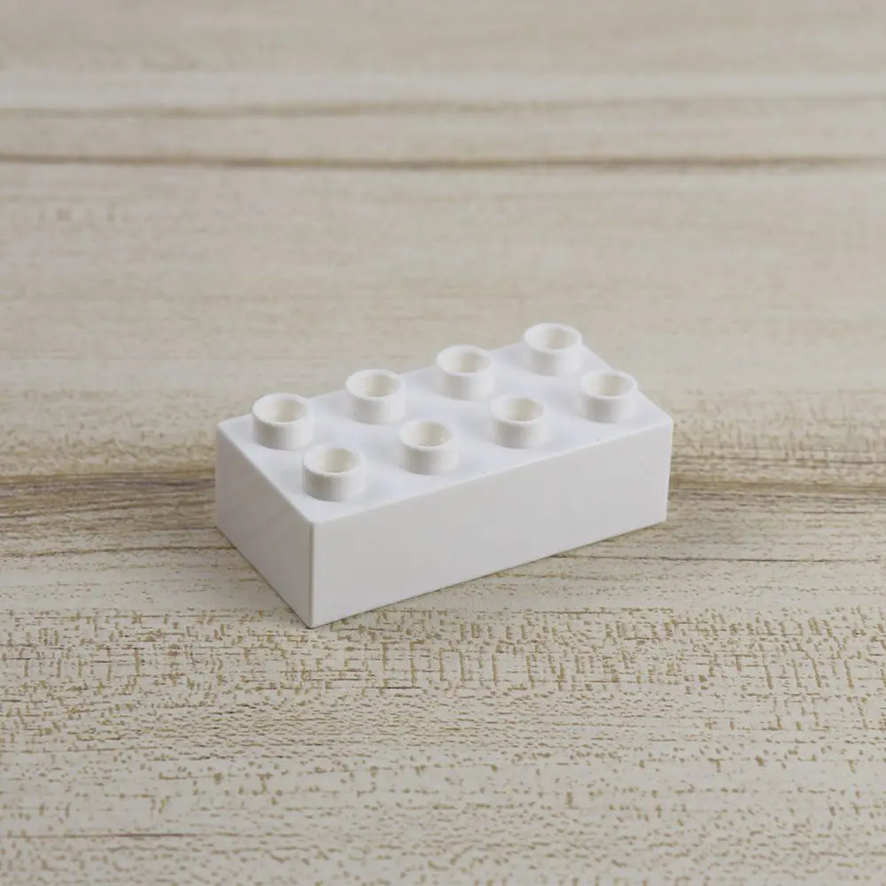 White 30 шт./лот объемный Duplo Кирпич 2x4 крупные частицы креативный строительный блок DIY строительные игрушки для детей совместимый с лего - Цвет: White