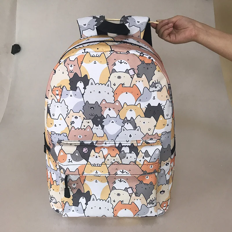 Kawaii С щенками, школьный рюкзак для подростков Для мальчиков и девочек мопс/бульдог/Бультерьера детские школьные сумки рюкзак Детская Книга сумка