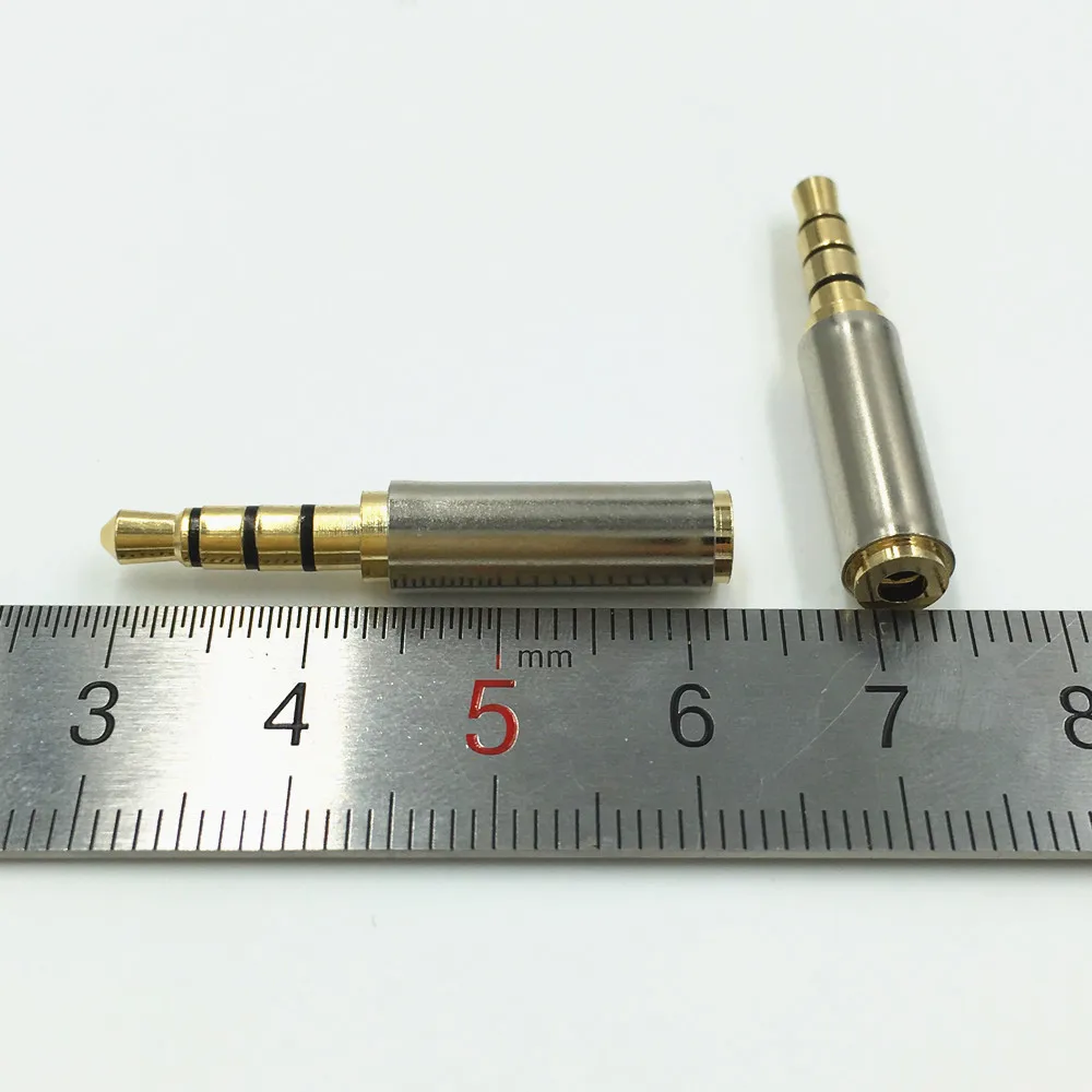 8 шт. позолоченные штекеры 3 5 мм на гнездо 2 мм|plug adapter connector|plug connectorplug 2.5mm |