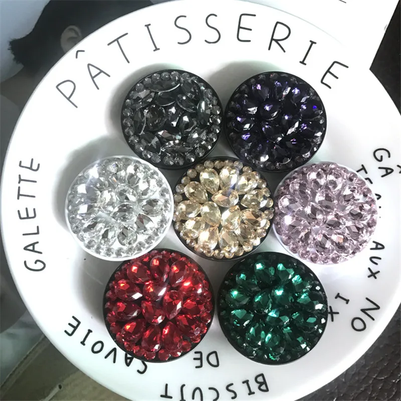 Круглый держатель подушки безопасности для мобильного телефона с кристаллами и бриллиантами кронштейн попсокет попс