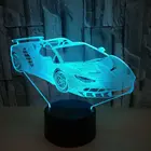 Акриловый дизайн спортивного автомобиля 3d Светодиодная лампа с цветным сенсорным пультом дистанционного управления Usb 3d ночной Светильник Usb Светодиодная лампа для детей