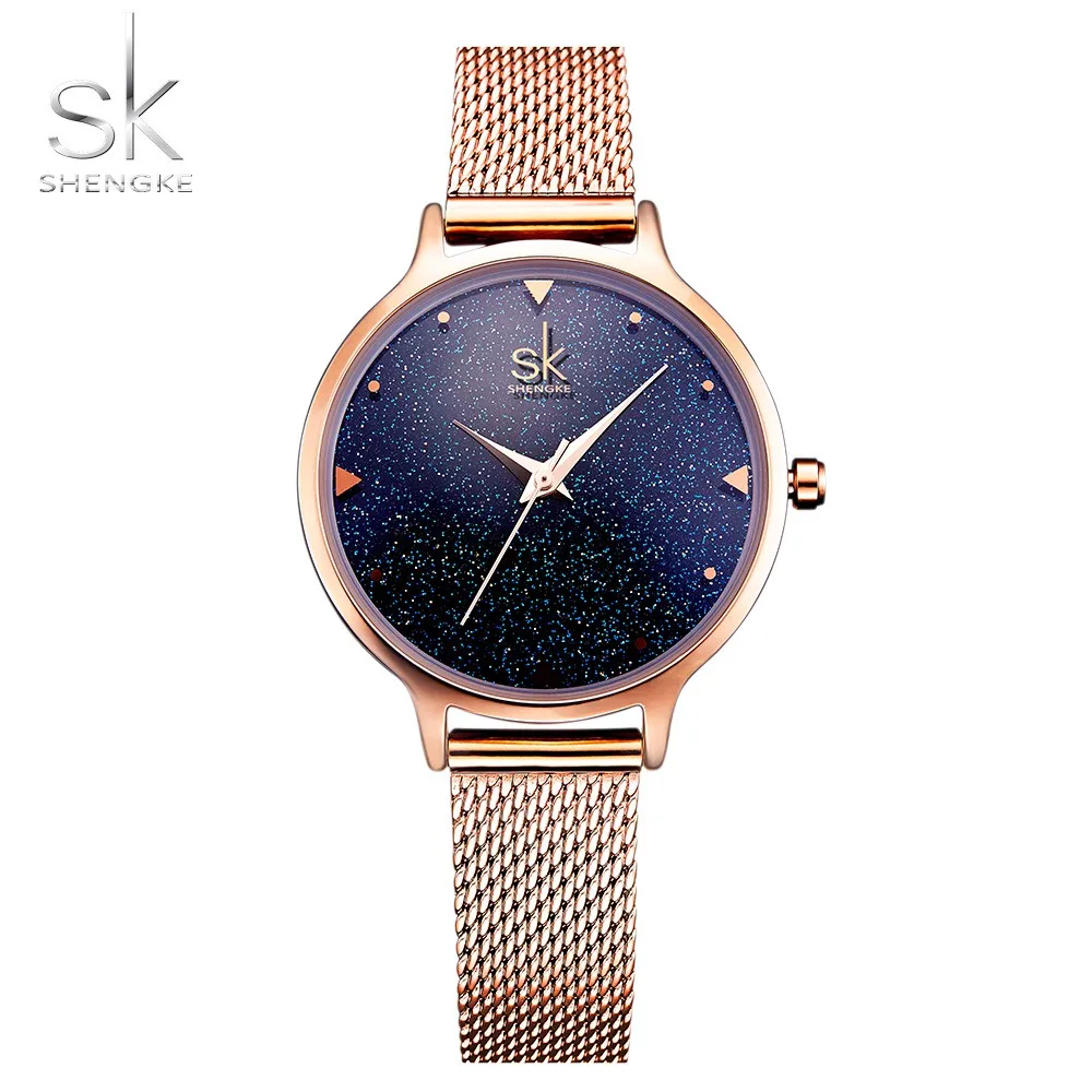 Часы Shengke Cosmic sky женские кварцевые модные брендовые вечерние подарки с