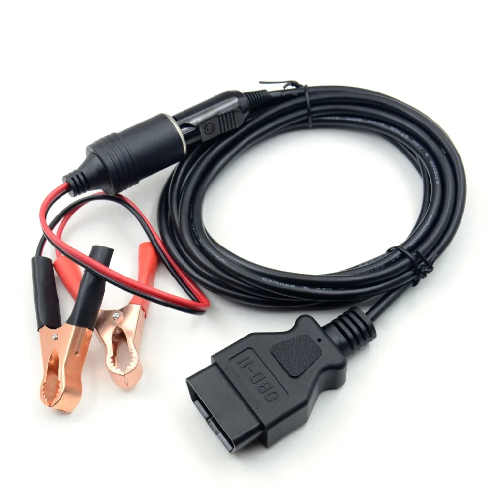 OBD 2 OBDII 12 В DC источник питания кабель ECU аварийный зажим аллигатора и автоматический пусковое устройство питания EC5 для интерфейса разъема