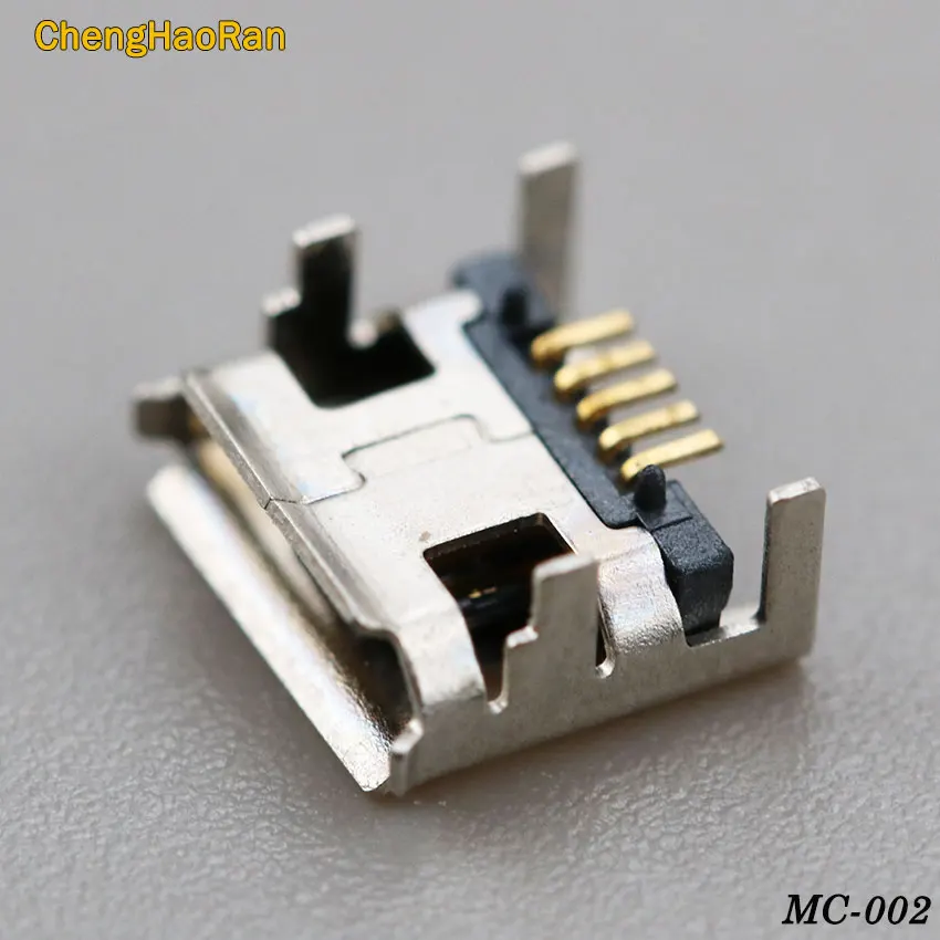 ChengHaoRan 2 шт. микро мини USB разъем 5pin usb Четыре ножки вставка пластины сиденья