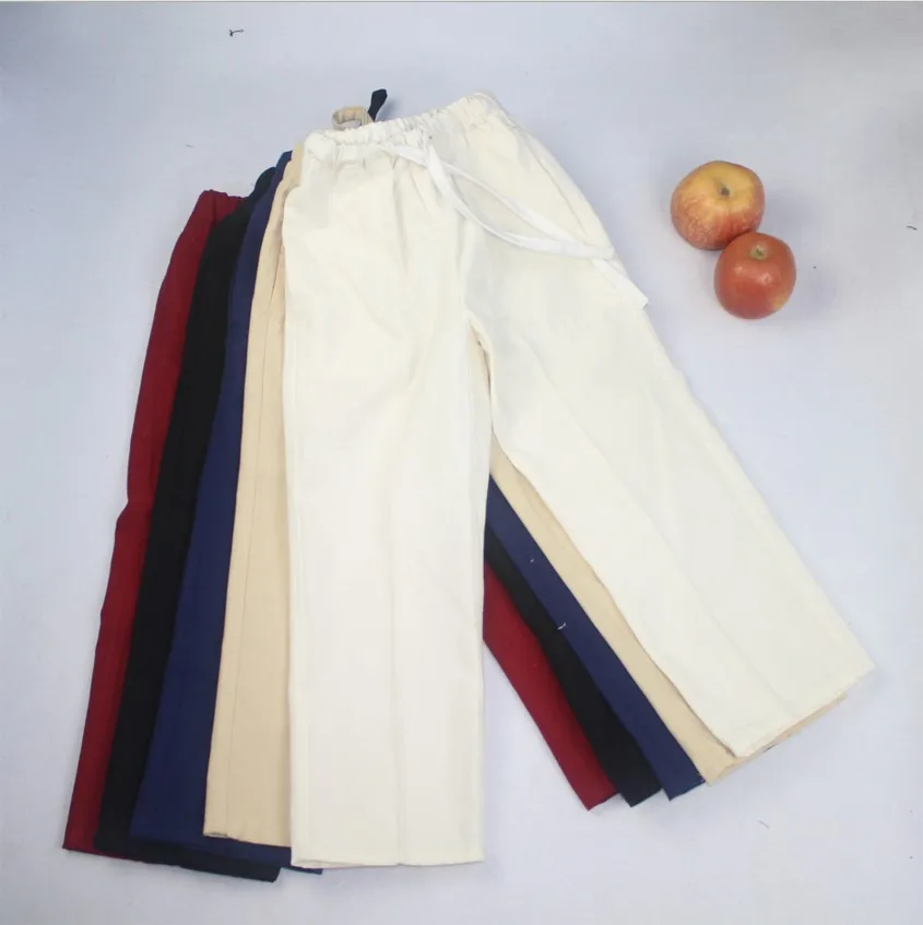 

Chinese Boys Tang Pants Children Bottoms Cotton Trouser Vintage Kongfu