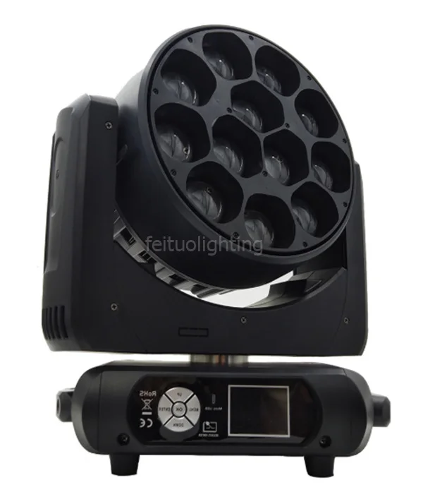 Led Moving Head Wash 12x40w Rgbw 4in1 Dyeing Strobe Dmx Beam Disco Stage DJ Light новинка 2019|Эффект освещения сцены| |