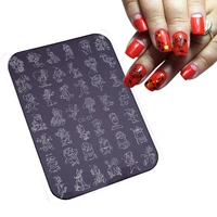rose flower nail art stamping template image plate nail art design stamp stamping plates manicure template