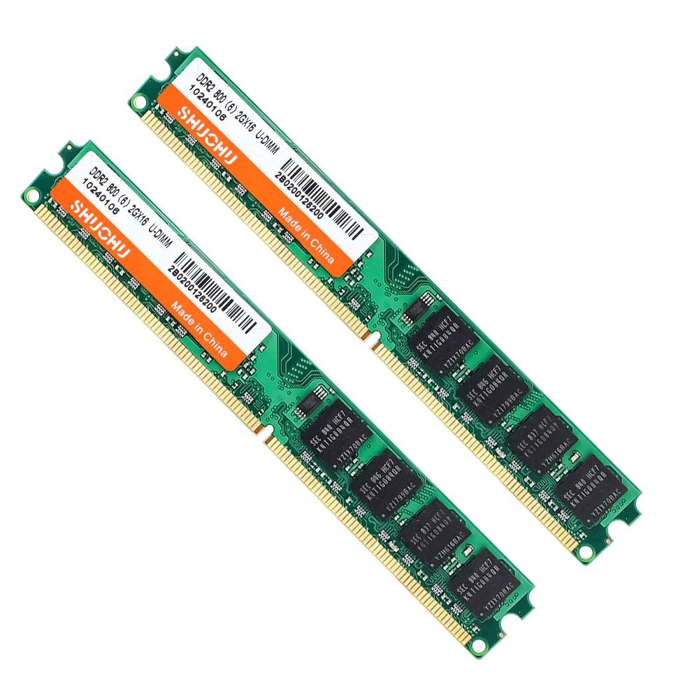 ОЗУ DDR2 2 ГБ, 4 Гб, 800 МГц, 667 МГц, ОЗУ 4 ГБ = 2 шт. * 2G, 1,8 в, контактов, Φ 5300U CL5 для настольной памяти, ОЗУ