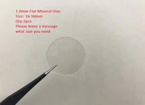 2 шт., минеральные часы, толщина 1,0 мм, 16-50 мм