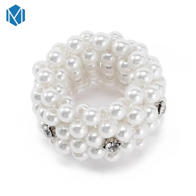 PJ0246D M MISM модные аксессуары для волос мини жемчужные резинки для волос резинки с завязками для волос elastque Cheveux Accesorios Para El Cabello - Цвет: PJ0246D