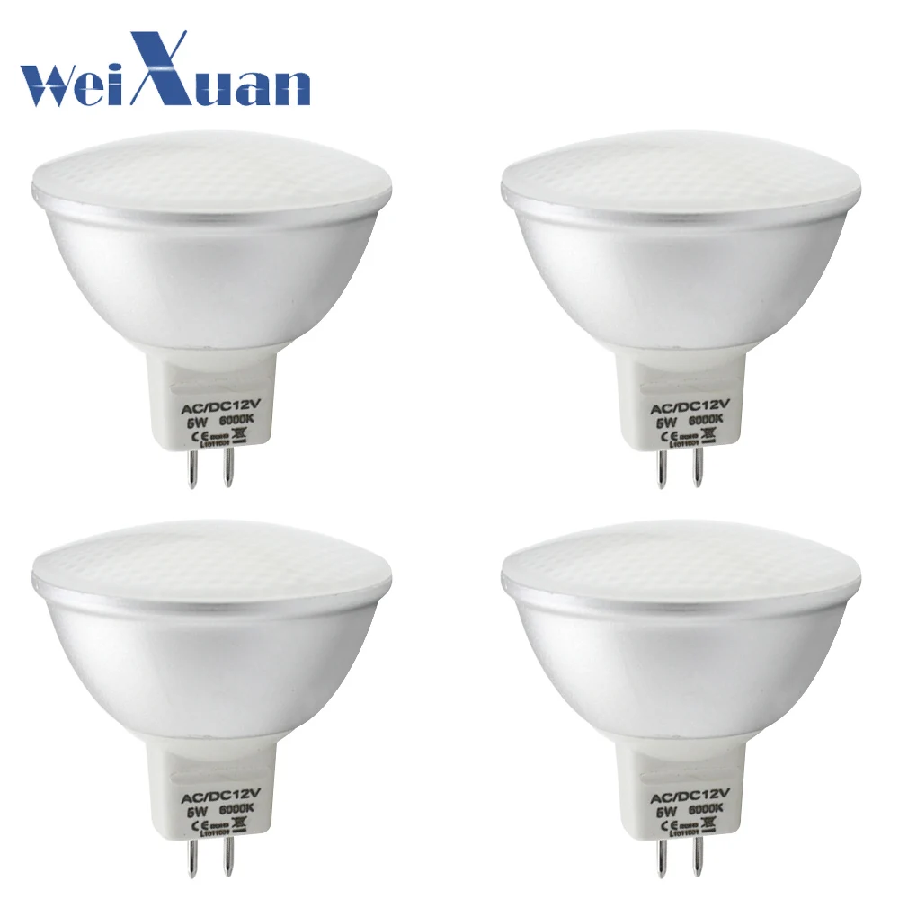 Светодиодный лампа MR16 GX5.3 5 W 12 V AC/DC прожектор 22 светодиодный s SMD 2835 Bombillas 120