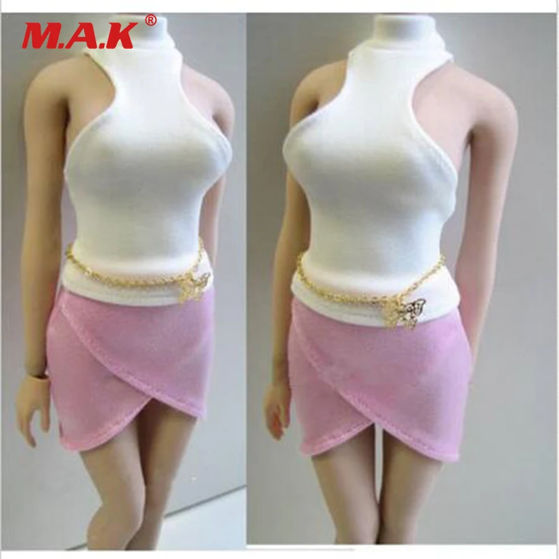 

1/6 Scale Female Accessory Vest & Short Skirt & Waistband Clothing Set For 12" Big Chest Girl Action Figure Body