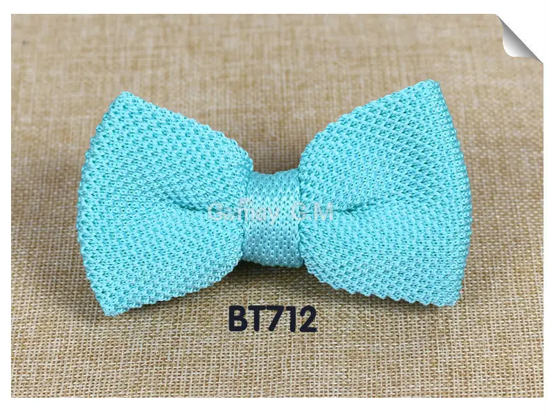 New Men Solid Knitted Bowtie Bow Tie for Mens Pre-Tied Adjustable Knit Bowtie 20 colors Free shipping