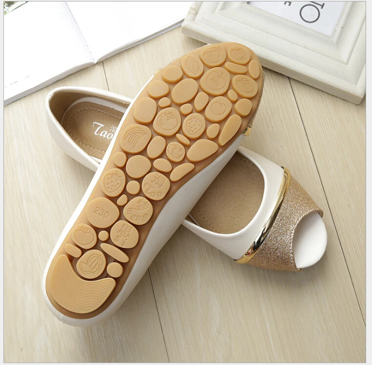 Flat Comfortable Soft Bottom Fish Mouth Sandals Women Fashion Joker Non-slip Peep-toe Shoes Big Yards For Women's Shoes 41-43