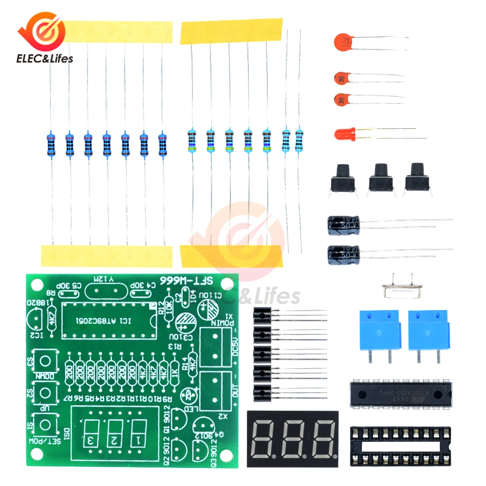 DS18B20 цифровой термометр Температура Сенсор модуль DIY Kit AT89C2051 DS18B20 Температура контроллер светодиодный сигнал 5V для Arduino