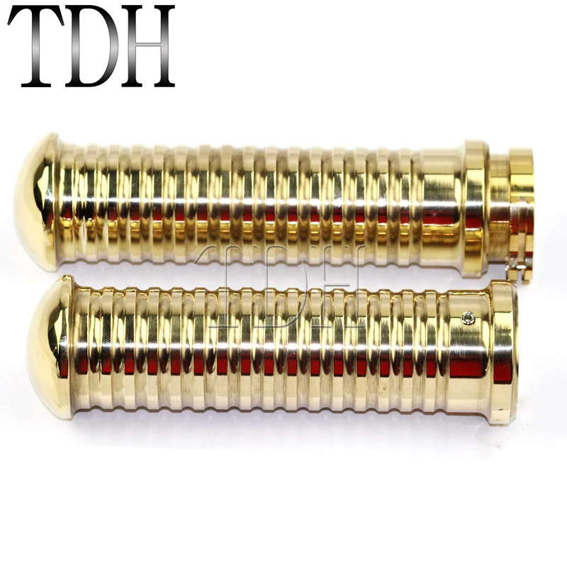 Motorcycle Aluminum 1&quot 25mm Brass Hand Grips Bar Motorbike Handle Grip for Harely Honda Yamaha Cafe Racer Choppers Cruiser | Автомобили