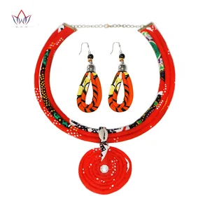 2022 Boho jewelry sets for women wedding Handmade red Statement Fashion Necklace & Pendants With Long Earrings For Women WYB87