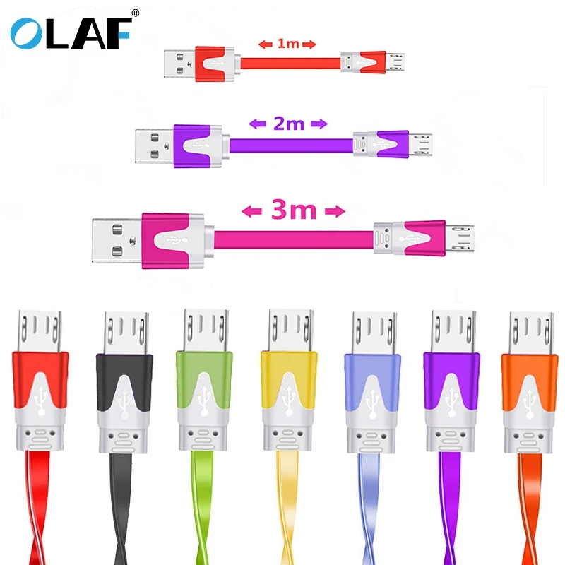 OLAF 1 м 2 3 кабель Micro USB для Xiaomi Redmi Note 5 Pro 4 Реверсивный зарядки и передачи данных Samsung