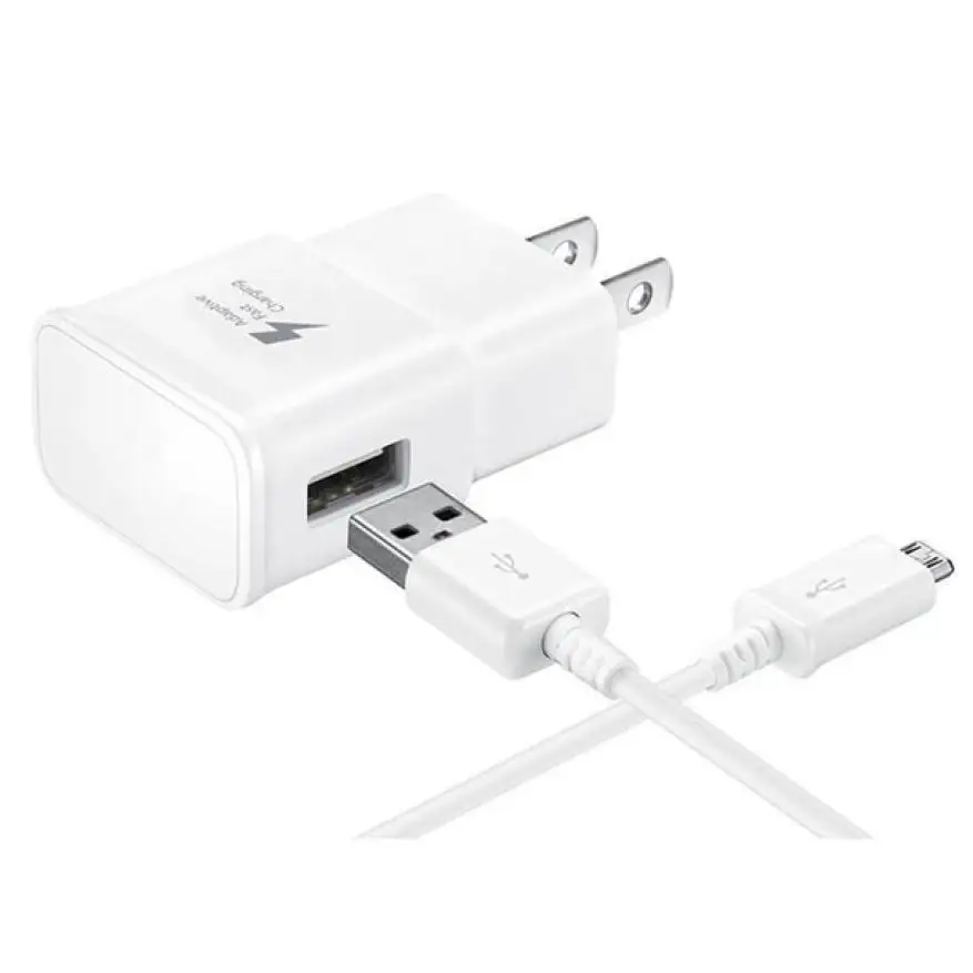 Быстрое зарядное устройство с американской вилкой + Кабель Micro USB для Samsung Galaxy S7/ S7