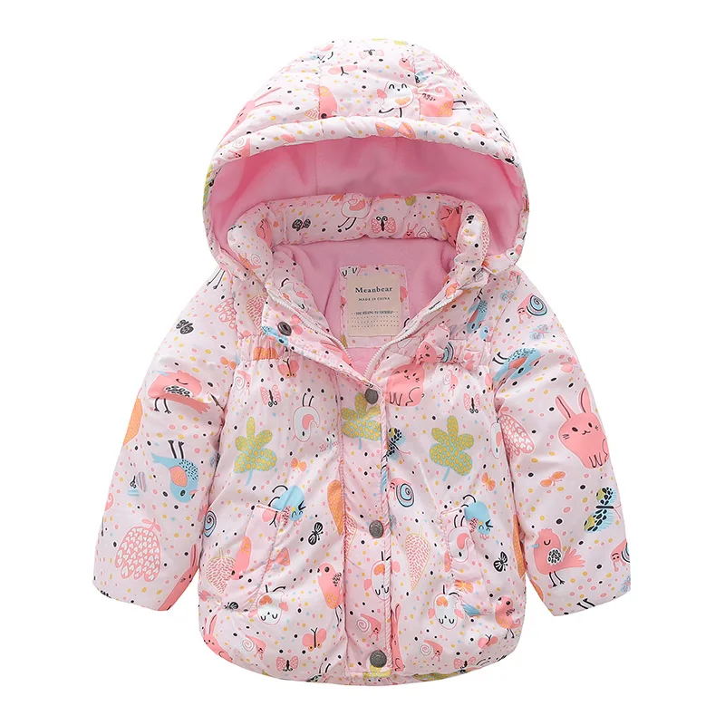 Kids Winter Coat New Year Fashion Cotton Warm Jackets Girls Bow-knot Detachable Hoodies Children Windproof Waterproof Outerwear | Детская