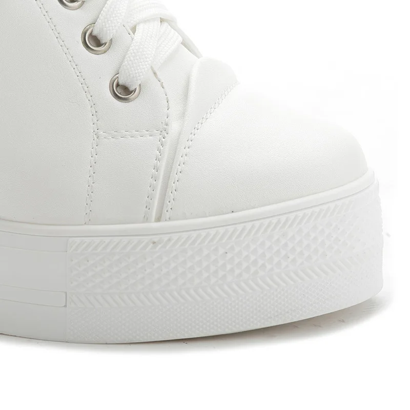 Женские туфли на платформе WDZKN повседневные высоком каблуке черные белые