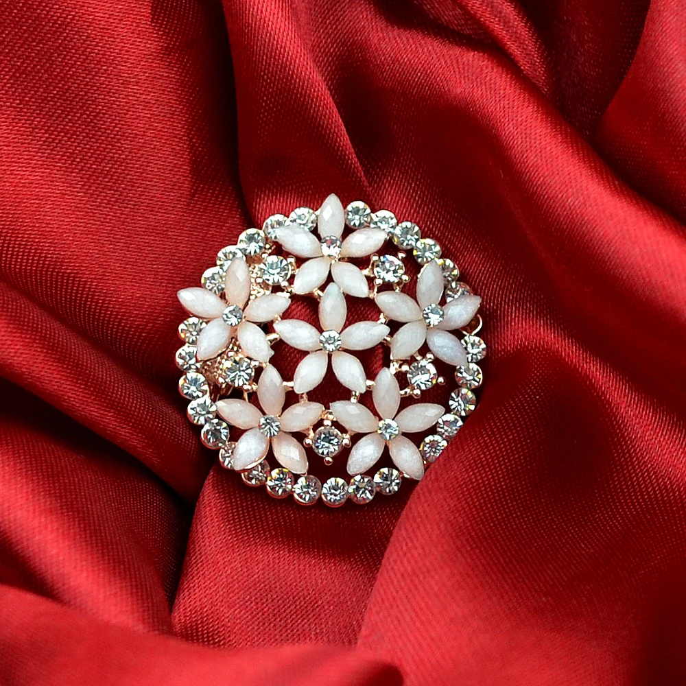 Zhen томоми Геометрия простой Стиль сладкий круглый горный хрусталь брошь Шпильки