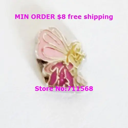 Розовой Феи плавающие прелести сверкающие Фея плавающая подвеска шарм для DIY