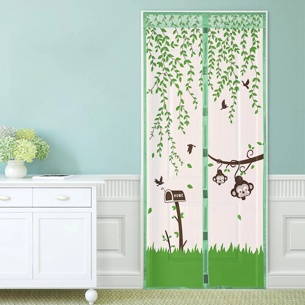 210 x 90cm Magnetic Mesh Screen Door - Hands-Free, Automatic Closing Magnet Curtain for Summer Pest Control in Kitchen Window - Mosquito Net image 5