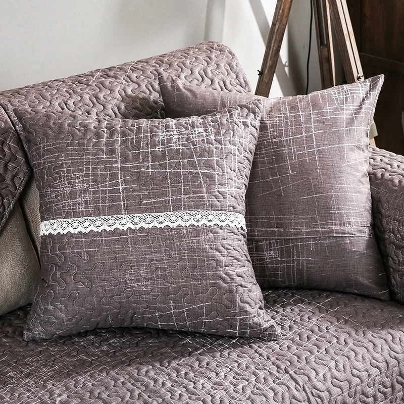 Однотонный чехол для дивана в полоску хлопковое нескользящее покрывало чехлы