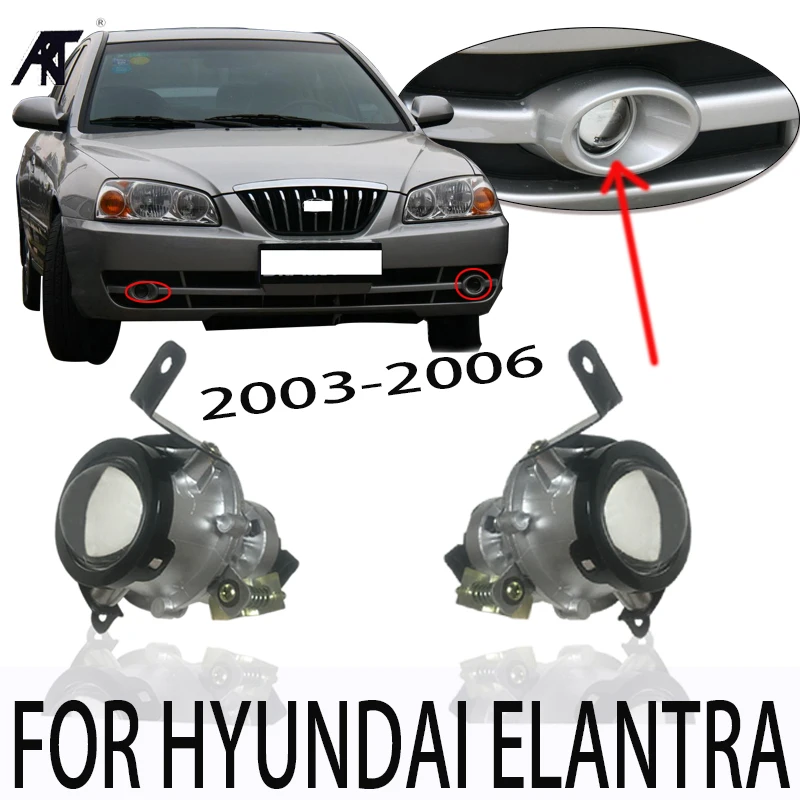 

Противотумансветильник фары для Hyundai Elantra 2003-2006, дневные ходовые огсветильник, противотумансветильник фары DRL, лампа для водителя