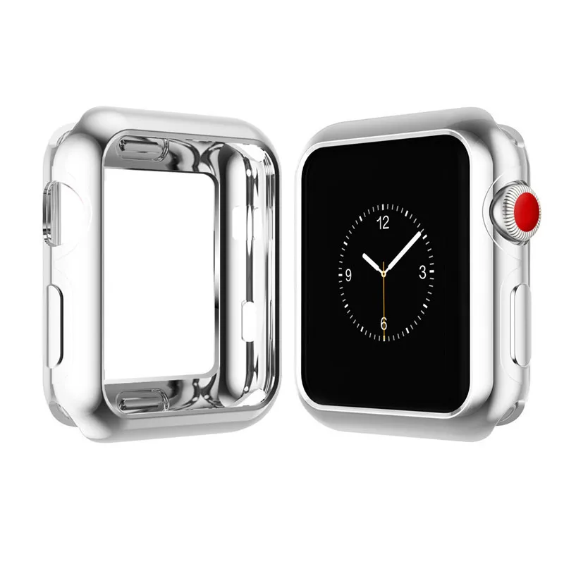 Чехол бампер из мягкого ТПУ для Apple Watch Series 3 2 1 38 42 мм|case cover|cover forcover covers |