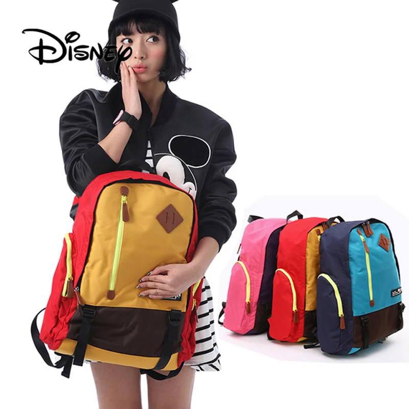 Натуральная disney рюкзак Микки Маус женские сумки модные высококачественные большой емкости микки девушка путешествия рюкзаки лучшие подарки на день рождения