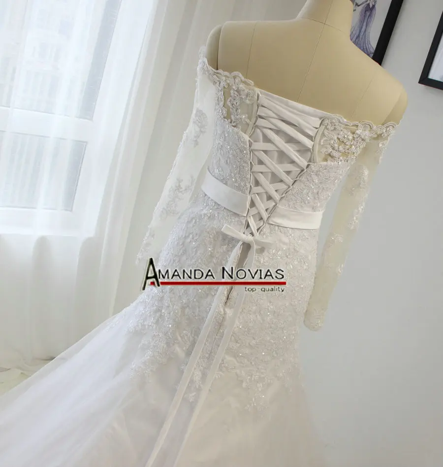 Vestido De Novia Новинка года индивидуальный заказ трапециевидной формы Тюль Свадебные платья Свадебное платье с одежда с длинным рукавом