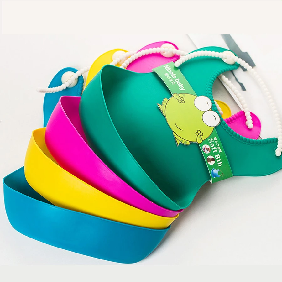 Mochoo Kids Silicon Bib Baby Children's Summer Adjustable Waterproof Feeding Tools Boy Girl Bibs apron | Детская одежда и