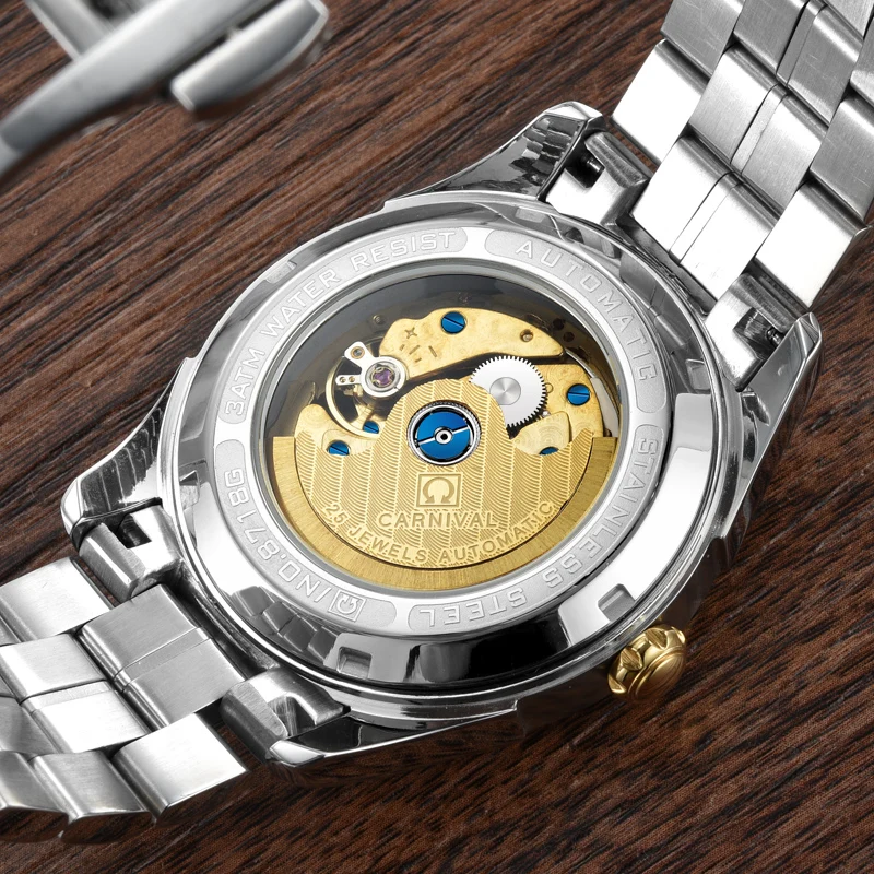 Роскошные карнавальные часы мужские часы-скелетоны сапфировые серебристые из