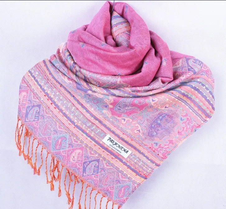 Горячая Распродажа Классическая зеленая шаль Женский двусторонний шарф из