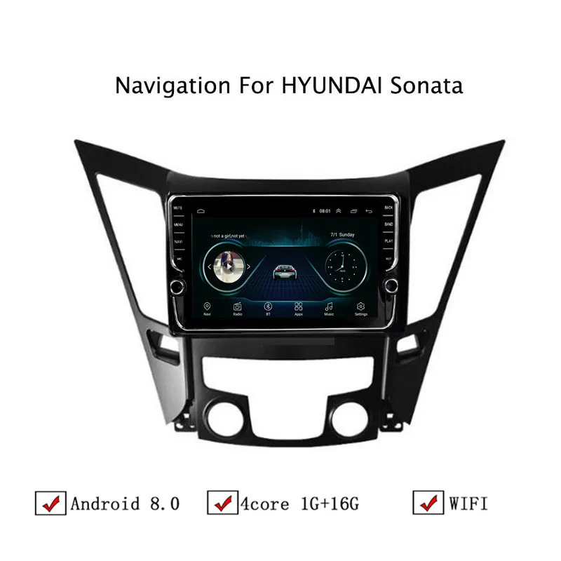 9 &quotAndroid 8 1 автомобильный gps навигатор для hyundai Sonata YF 2010 2015 Автомагнитола стерео