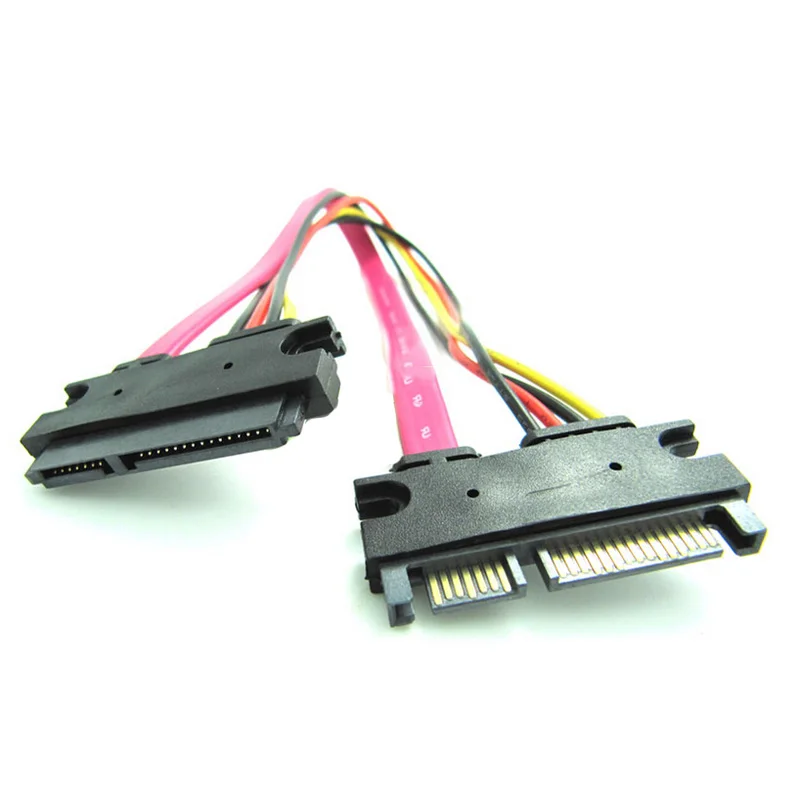 Удлинительный кабель GuSou SATA 22P 7 + 15 штекер гнездо ATA SATA|male to female|sata 22psata data |
