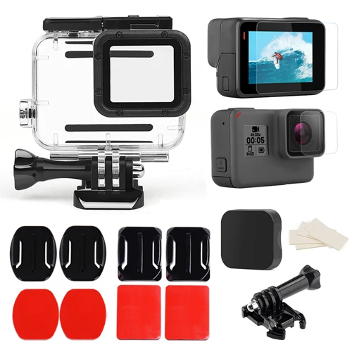 XTK184 Набор аксессуаров для Gopro hero 7 6 5, черный Водонепроницаемый чехол с защитной рамкой, коллекционный чехол для Go pro 7 6 5 Cam - Цвет: XTK184