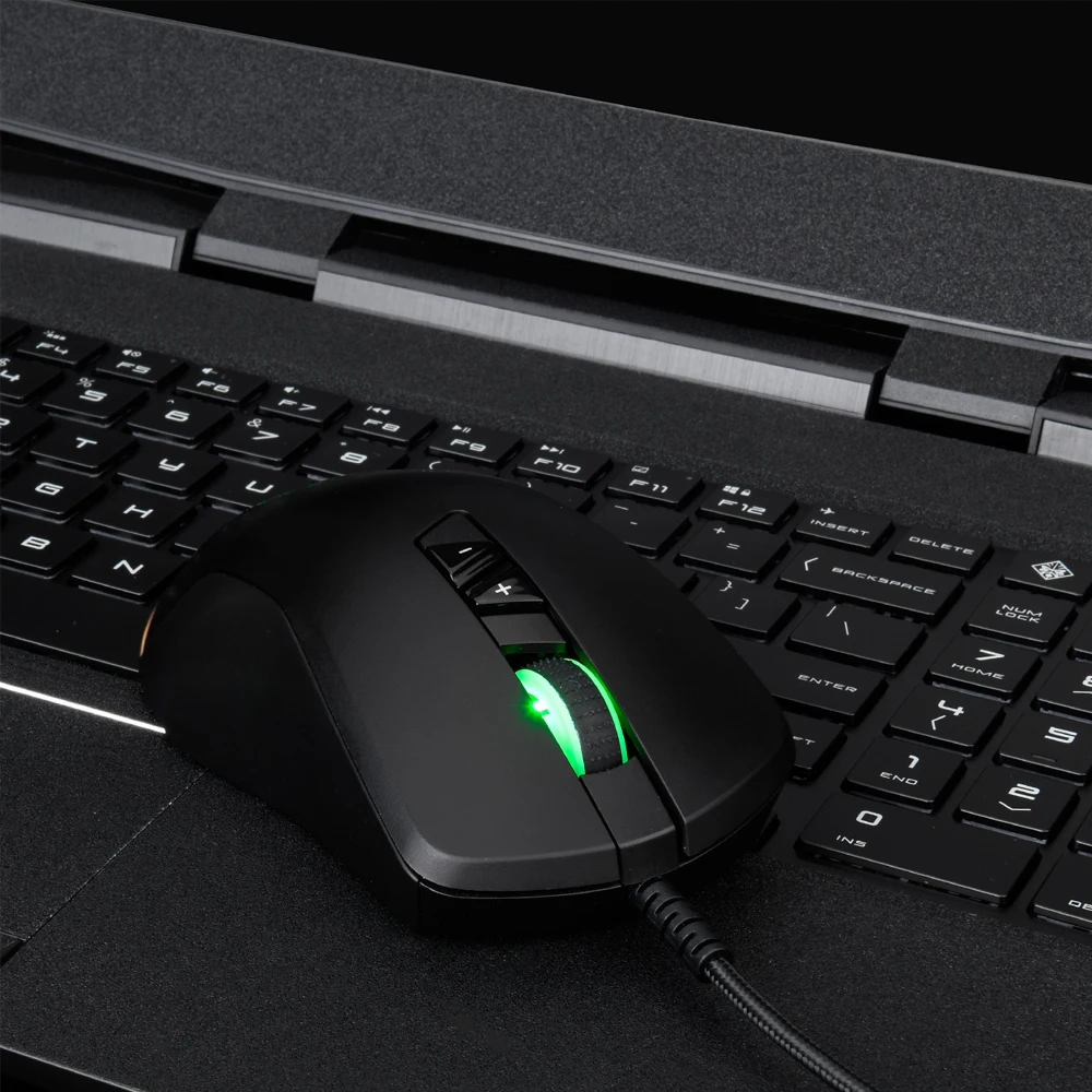 Игровая мышь Ajazz 5000DPI USB Проводная RGB с подсветкой со сменными боковыми кнопками и