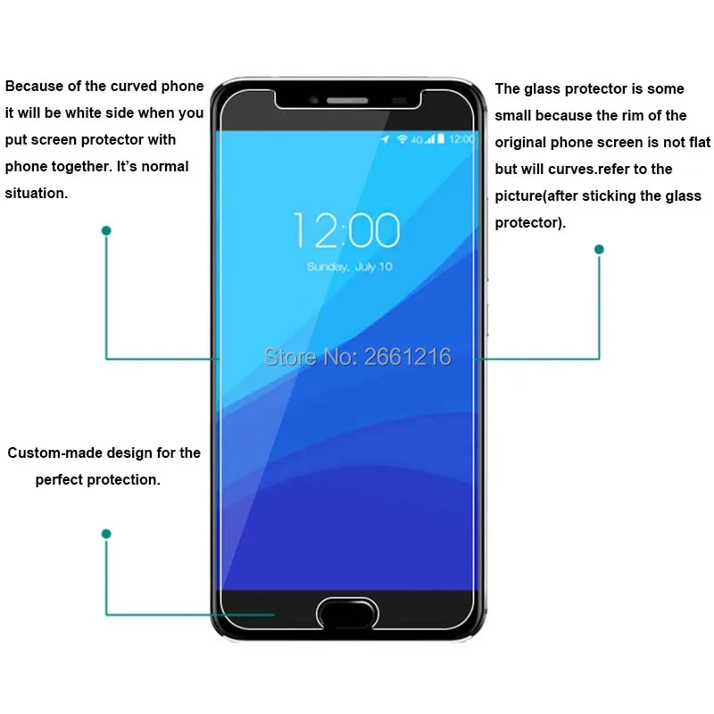 2 шт./лот для UMi Z Pro / C Note закаленное стекло 9H 2.5D Премиум Защитная пленка экрана UMIDIGI