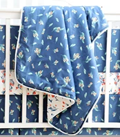 sahaler boho baby blanket baby newborn swaddle wrap crib comforter quilt 3442 inchesnavy leaf