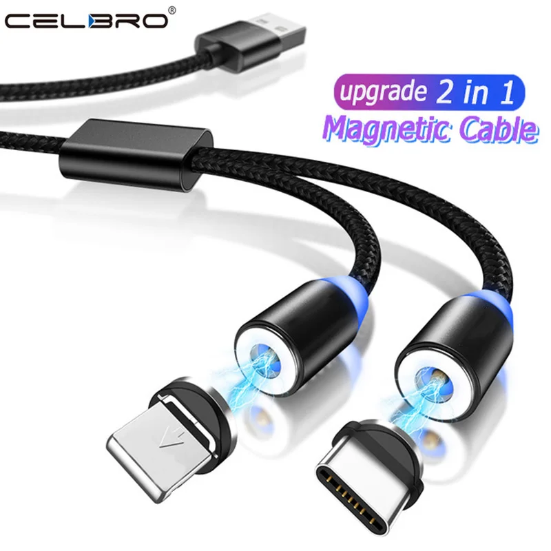 120 см 2 в 1 Магнитный кабель mi cro Usb type C зарядный для Xiaomi 9 8 samsung huawei телефон зарядное