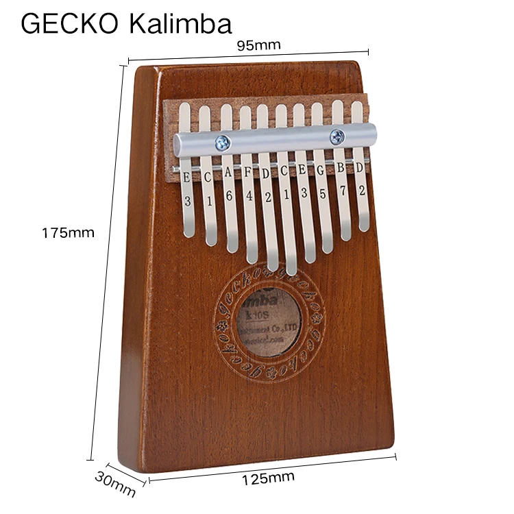 GECKO калимба 10 клавишная стройка для пианино обучающая Инструкция и тканевая