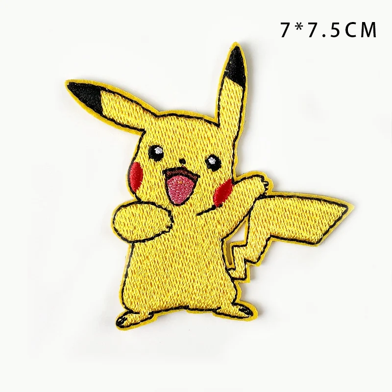 Логотип команды Pikachu Pokemon Go, нашивки на железе для одежды, 70*70 мм, серия игр, косплей костюм, вышитая эмблема, значок